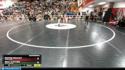 132 lbs Quarterfinal - Broc Fletcher, Rock Springs vs Paxton Wolfley, Star Valley