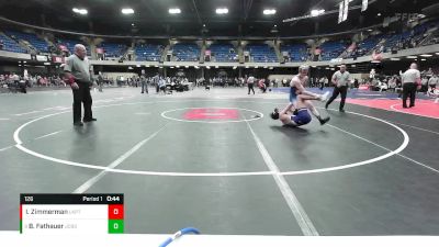 126 lbs 1st Place Match - Bodee Fathauer, Shelbyville vs Isaac Zimmerman, Lockport