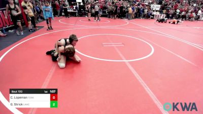 100 lbs Semifinal - Carter Lopeman, Tonkawa Takedown Club vs Gus Strick, Lawrence Elite