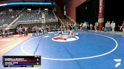 121 lbs 2nd Place Match - Gabriella Bennett, Big Piney Pinners Wrestling Club vs Viviana Soto, CWC Thunder