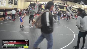 61 lbs Round 3 - Marina Martinez, Gator Club vs James Bowman, Lexington Youth Wrestling