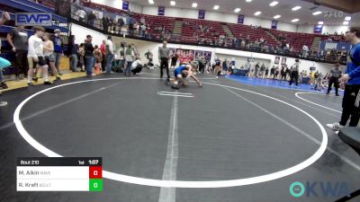 96 lbs Quarterfinal - Mason Aikin, Maverick Elite Wrestling vs Ryken Kraft, Bridge Creek Youth Wrestling