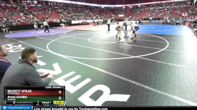 D1-220 lbs Cons. Round 2 - Beckett Spilde, Stoughton vs Ryan Rambo, Hudson