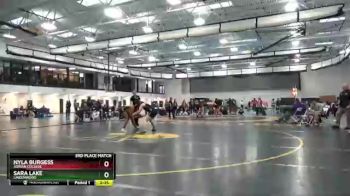 155 lbs 3rd Place Match - Nyla Burgess, Adrian College vs Sara Lake, Lindenwood