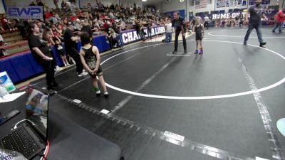 43 lbs Rr Rnd 5 - Preslie Dickerson, Clinton Youth Wrestling vs Franciso Lopez, OKC Saints Wrestling