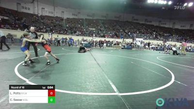 49 lbs Round Of 16 - Landry Potts, Roland Youth League Wrestling vs Carter Seese, Noble Takedown Club