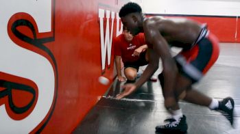 Stephan Glasgow Finishes Practice By Throwing A Ball Against A Wall