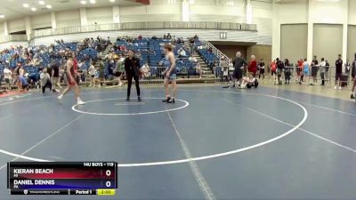 119 lbs Cons. Semi - Kieran Beach, MI vs Daniel Dennis, PA