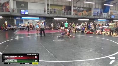 55 lbs Cons. Round 2 - Mackenzie McLeod, Bison Takedown vs Jace Norton, Predator Wrestling