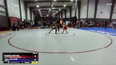 98 lbs Round 4 - Chance Mattox, Ascend Wrestling Academy vs Tahj Holland, Oregon