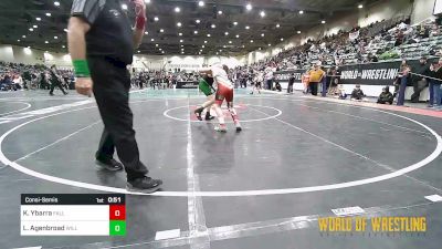 100 lbs Consolation - Kaidan Ybarra, Fallon Outlaws Wrestling Club vs Landon Agenbroad, Willits Grappling Pack