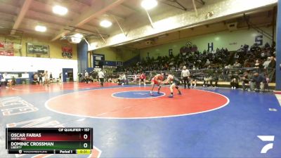 157 lbs Cons. Round 3 - Oscar Farias, Santa Ana vs Dominic Crossman, Liberty