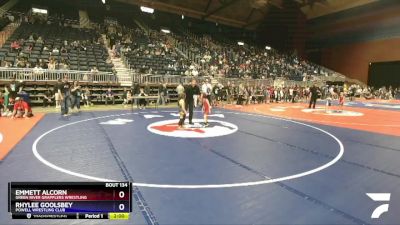 49 lbs Quarterfinal - Emmett Alcorn, Green River Grapplers Wrestling vs Rhylee Goolsbey, Powell Wrestling Club