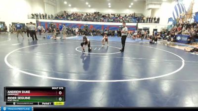 106 lbs Semifinal - Rider Seguine, Post Falls vs Andrew Duke, Sandpoint