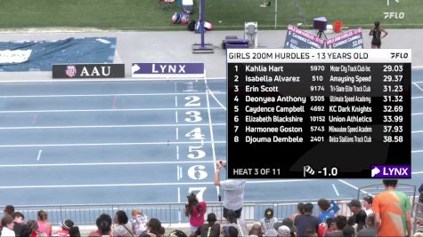 Youth Girls' 200m Hurdles Championship, Semi-Finals 4 - Age 13