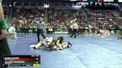 1A-157 lbs Cons. Semi - Shayden Washburn, Alburnett vs Kanen Decker, Wapsie Valley