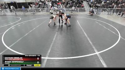 113 lbs Champ. Round 4 - Zaiyahn Ornelas, Team Zapas Wrestling Club vs Ryder Dempewolf, Kansas