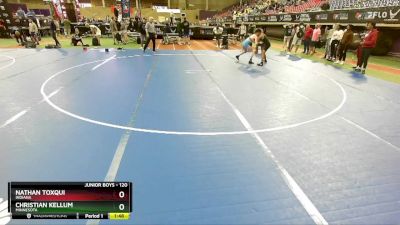 120 lbs Champ. Round 1 - Christian Kellum, Minnesota vs Nathan Toxqui, Indiana