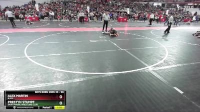 90 lbs Cons. Round 2 - Alex Martin, B.A.M. vs Prestyn Stumpf, Sauk Prairie Wrestling Club