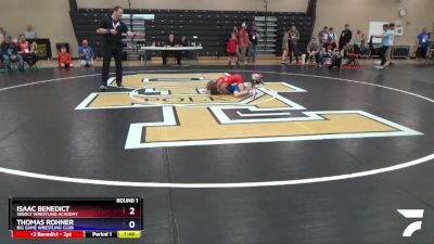 63 lbs Round 1 - Isaac Benedict, Sebolt Wrestling Academy vs Thomas Rohner, Big Game Wrestling Club