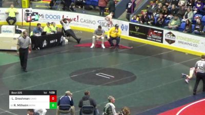 96 lbs Round Of 32 - Lee Dreshman, Canon McMillan vs Ryan Milheim, Berwick