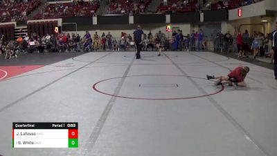 40 lbs Quarterfinal - Brant White, Belgrade Wrestling Club vs Jayce Lafosse, Kalispell Wrestling Club