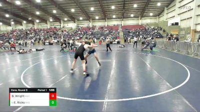 150 lbs Cons. Round 3 - Ethan Ricks, Ridgeline High School vs Benjamin Wright, Aviator Wrestling Club