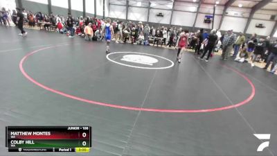 106 lbs Round 2 - Matthew Montes, WA vs Colby Hill, WA