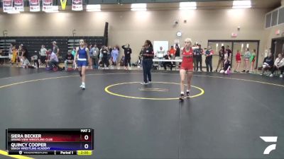 94 lbs Round 1 - Siera Becker, Grand View Wrestling Club vs Quincy Cooper, Ubasa Wrestling Academy