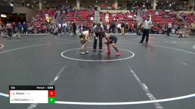 100 lbs Champ. Round 1 - Jayvyn Allami, Team Tulsa Wrestling Club vs Jaxon McCrackin, PHENOM