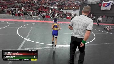 63 lbs Semifinal - Camden Sokol, Mineral Point vs Cameron Allen, Oconomowoc Wrestling Club