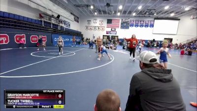 71 lbs 1st Place Match - Grayson Marcotte, Casper Wrestling Club vs Tucker Twibell, Touch Of Gold Wrestling Club