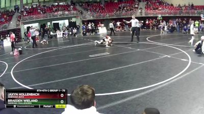 75 lbs Cons. Round 4 - Jaxyn Hollenbach, Nebraska Boyz vs Braeden Wieland, Sherman Challengers