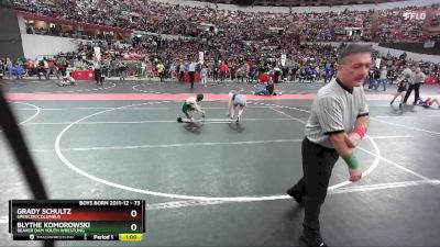 73 lbs Champ. Round 1 - Grady Schultz, Spencer/Columbus vs Blythe Komorowski, Beaver Dam Youth Wrestling