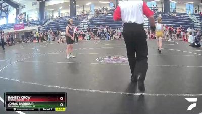 90 lbs Quarterfinal - Jonas Barbour, Tomahawk Wrestling vs Ramsey Crow, Toombs County