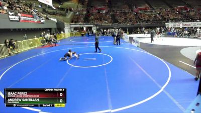 53 lbs Champ. Round 3 - Isaac Perez, Savage House Wrestling Club vs Andrew Santillan, California