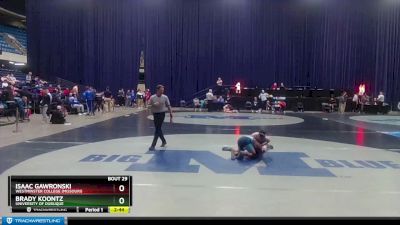 125 lbs Champ. Round 1 - Isaac Gawronski, Westminster College (Missouri) vs Brady Koontz, University Of Dubuque