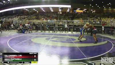 2A 285 lbs Champ. Round 1 - Nikko Frattarelli, Charlotte Hs vs Yul Campbell ( JR), American Senior