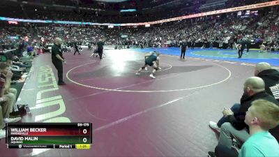 D3-175 lbs Semifinal - David Malin, Aquinas vs William Becker, Pardeeville