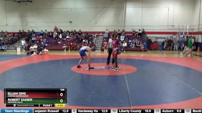 106 lbs Round 3 - Robert Sasser, Vestavia Hills vs Elijah Sims, Carver Birmingham