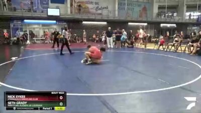 126 lbs Quarterfinal - Nick Sykes, Stronghold Wrestling Club vs Seth Grady, Wrestling Academy Of Louisiana