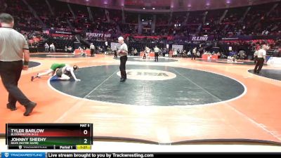 2A 106 lbs Cons. Round 1 - Tyler Barlow, Bloomington (H.S.) vs Johnny Sheehy, Niles (Notre Dame)