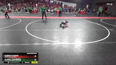 65 lbs Quarterfinal - Alaina Chambers, Lancaster Wrestling Club vs Aubryn Konen, Wrestling Factory