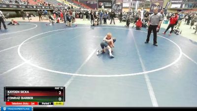 70 lbs 7th Place Match - Conrad Barber, IL vs Kayden Sicka, IL