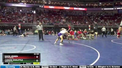 2A-120 lbs 3rd Place Match - Carson Doolittle, Webster City vs Gavin Jensen, Williamsburg