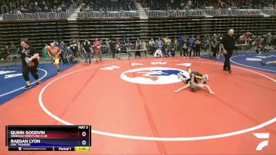 87 lbs Semifinal - Quinn Goodvin, Sheridan Wrestling Club vs Raegan Lyon, CWC Thunder