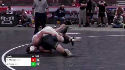 215 lbs Final - Marco Malerba, Nazareth Area vs Augustus Warke, Bethlehem Catholic