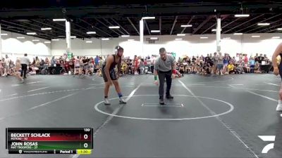 130 lbs Round 1 (8 Team) - Beckett Schlack, M2TCNJ vs John Rosas, Mat Troopers