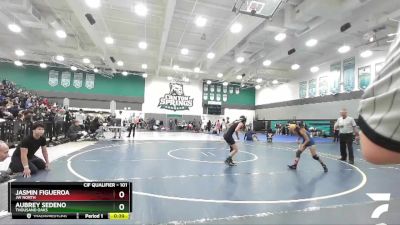 101 lbs Cons. Round 1 - Jasmin Figueroa, JW North vs Aubrey Sedeno, Thousand Oaks