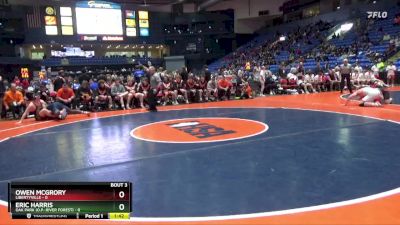 215 lbs Quarterfinals (8 Team) - Owen McGrory, Libertyville vs Eric Harris, Oak Park (O.P.-River Forest)